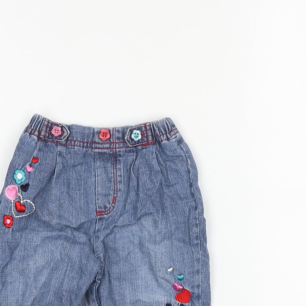 TU Baby Blue 100% Cotton Jogger Jeans Size 3-6 Months Pullover