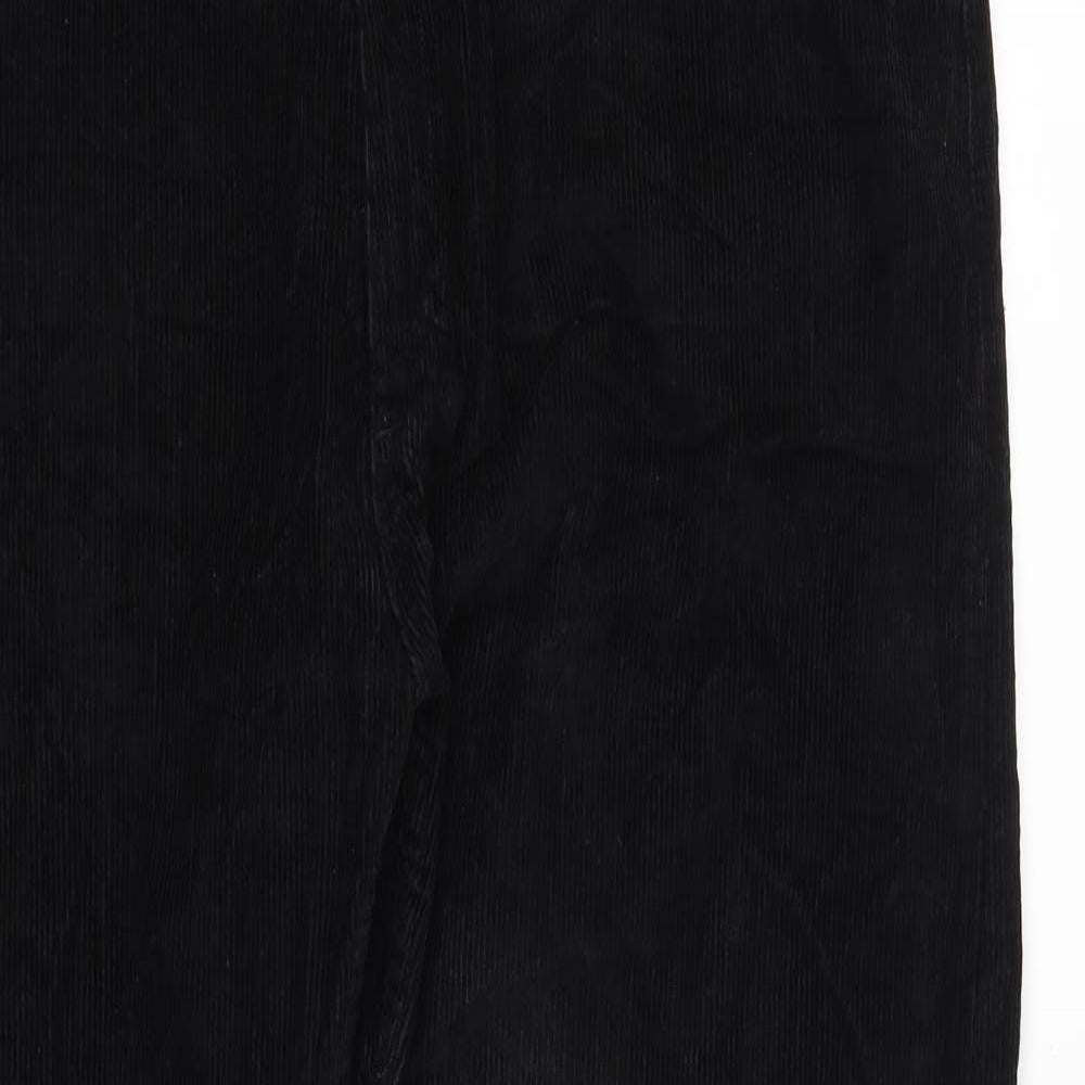 Matalan Mens Black Cotton Trousers Size 36 in L30 in Regular Zip