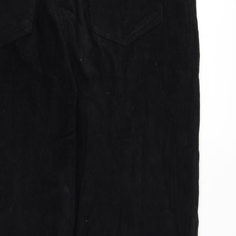 Matalan Mens Black Cotton Trousers Size 36 in L30 in Regular Zip