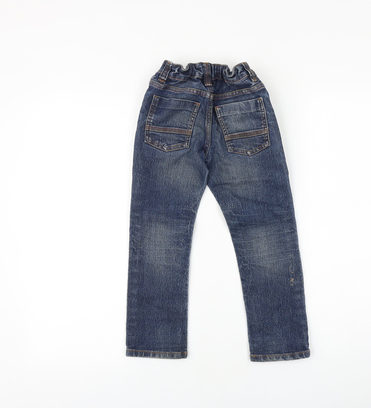 NEXT Boys Blue 100% Cotton Straight Jeans Size 4 Years Regular Snap
