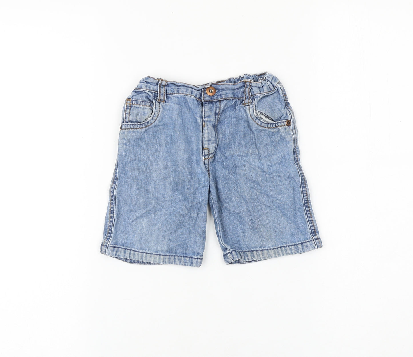 Matalan Boys Blue 100% Cotton Bermuda Shorts Size 2-3 Years Regular