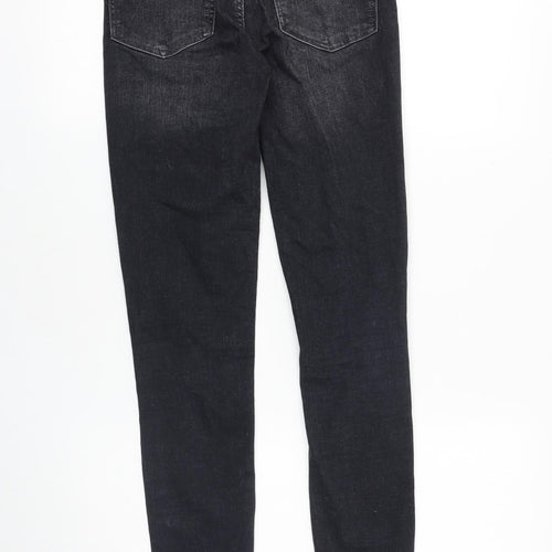 Zara Womens Black Cotton Skinny Jeans Size 26 in L29 in Slim Zip