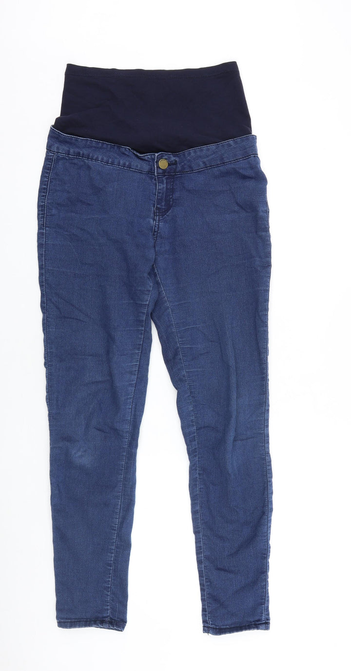 Preworn Womens Blue Cotton Skinny Jeans Size 8 L28 in Regular Zip