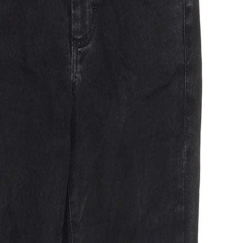 Topshop Womens Black Cotton Skinny Jeans Size 26 in L30 in Regular Zip