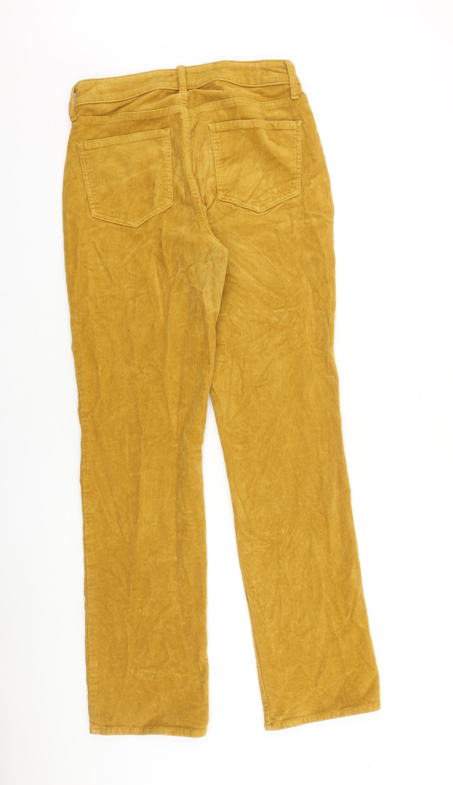 NYDJ Womens Yellow Cotton Trousers Size 8 L31 in Regular Zip