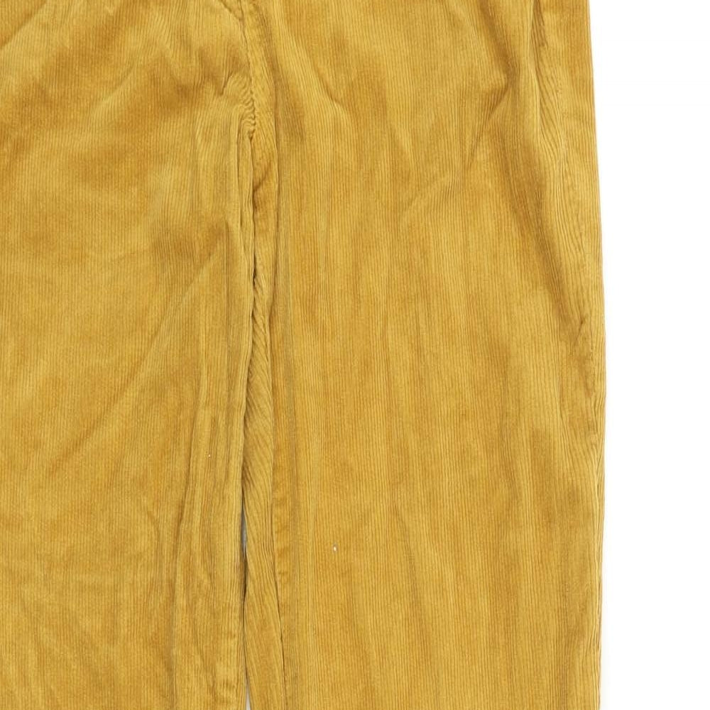 NYDJ Womens Yellow Cotton Trousers Size 8 L31 in Regular Zip