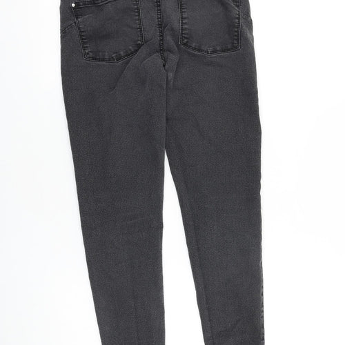 Select Womens Black Cotton Skinny Jeans Size 10 L26 in Slim Zip