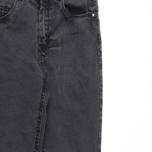 Select Womens Black Cotton Skinny Jeans Size 10 L26 in Slim Zip