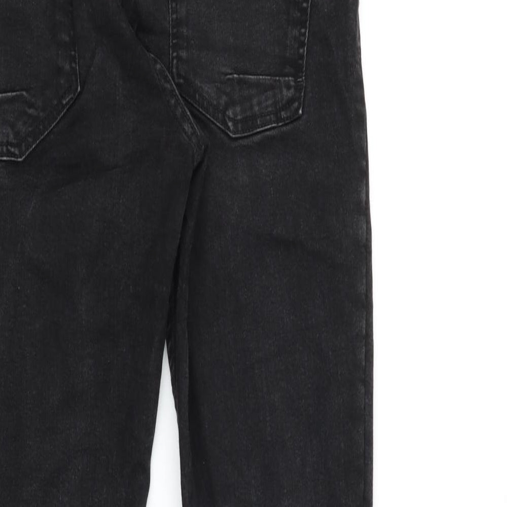 Pull&Bear Womens Black Cotton Skinny Jeans Size 14 L32 in Regular Zip
