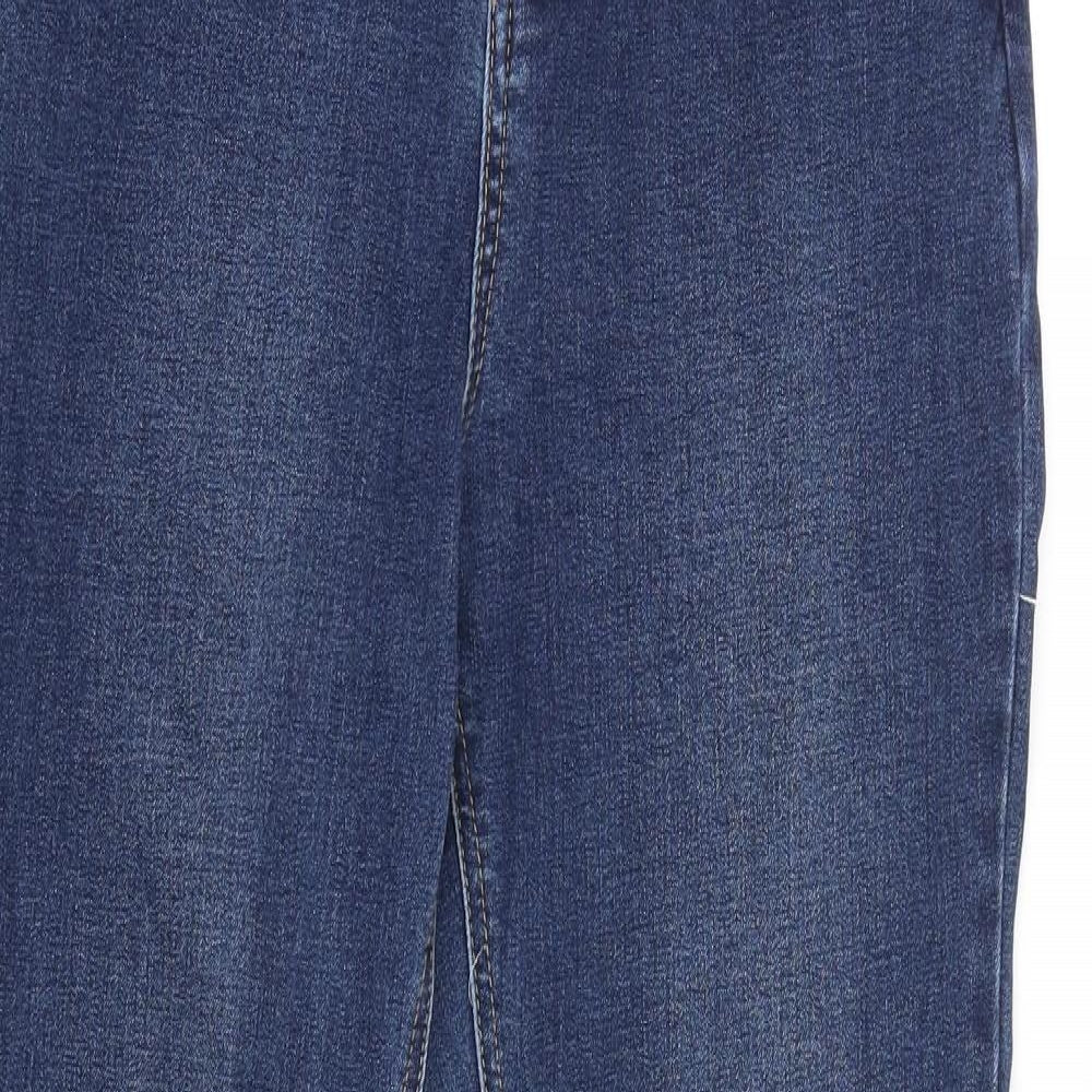 TU Womens Blue Cotton Skinny Jeans Size 12 L26 in Regular Buckle