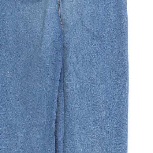Missguided Womens Blue Cotton Skinny Jeans Size 10 L30 in Regular Zip