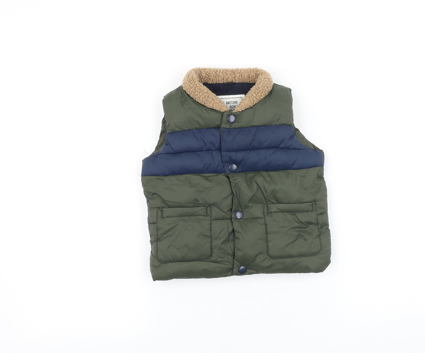 Matalan Baby Green Gilet Jacket Size 9-12 Months Zip