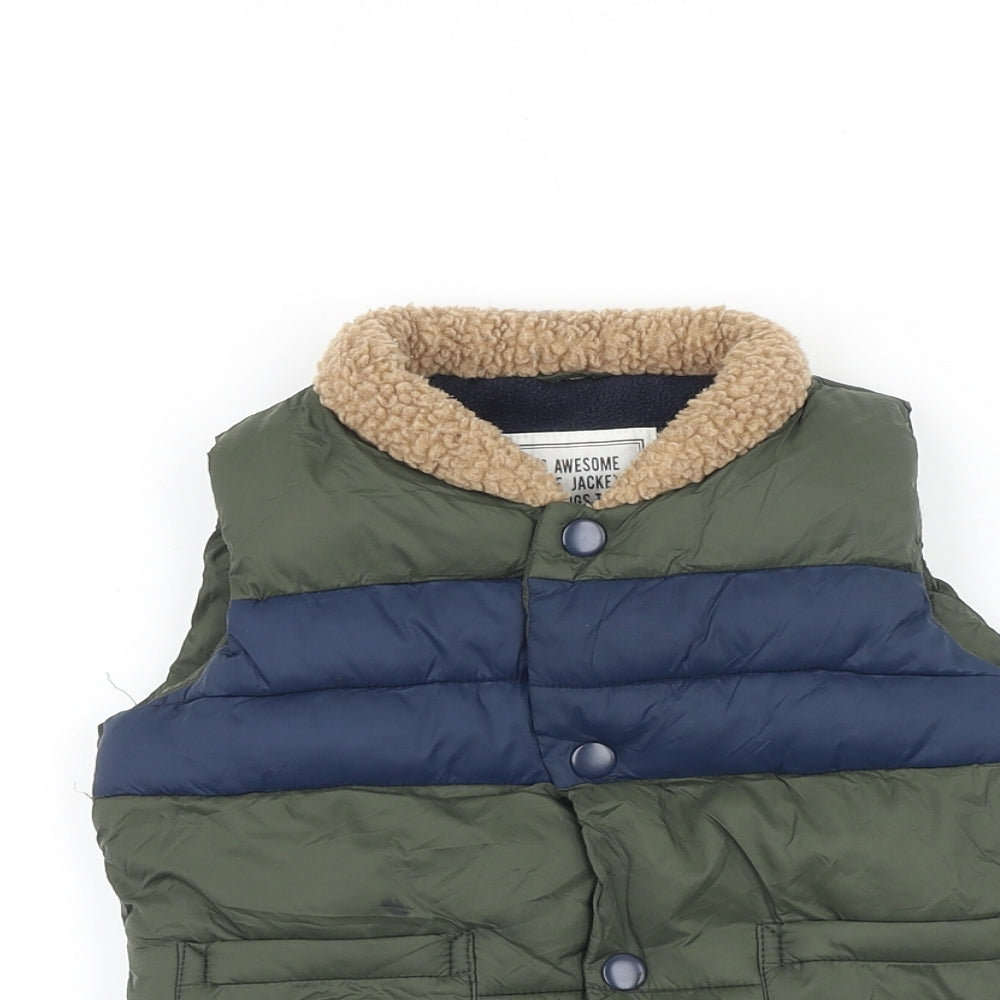 Matalan Baby Green Gilet Jacket Size 9-12 Months Zip