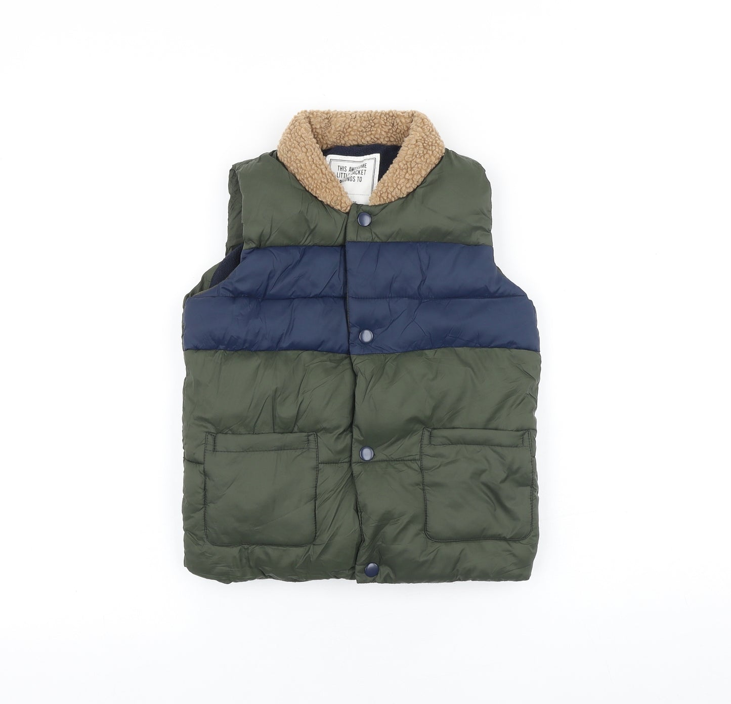 Matalan Boys Green Gilet Jacket Size 5-6 Years Zip
