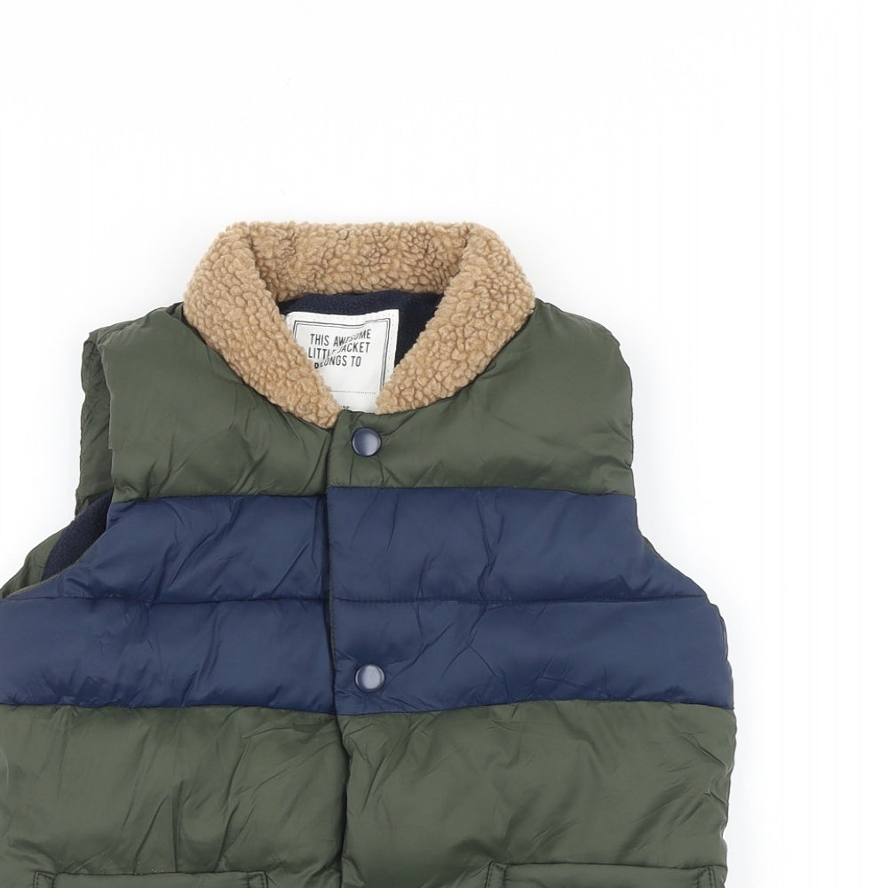 Matalan Boys Green Gilet Jacket Size 5-6 Years Zip