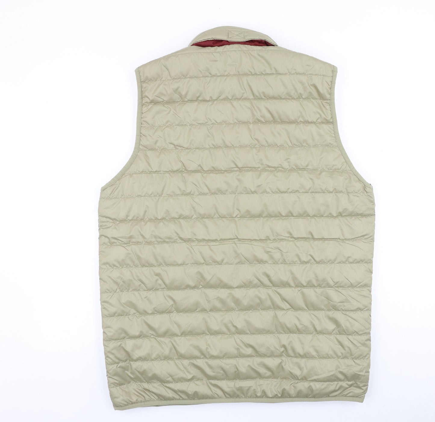 Atlas Mens Beige Gilet Jacket Size S Zip