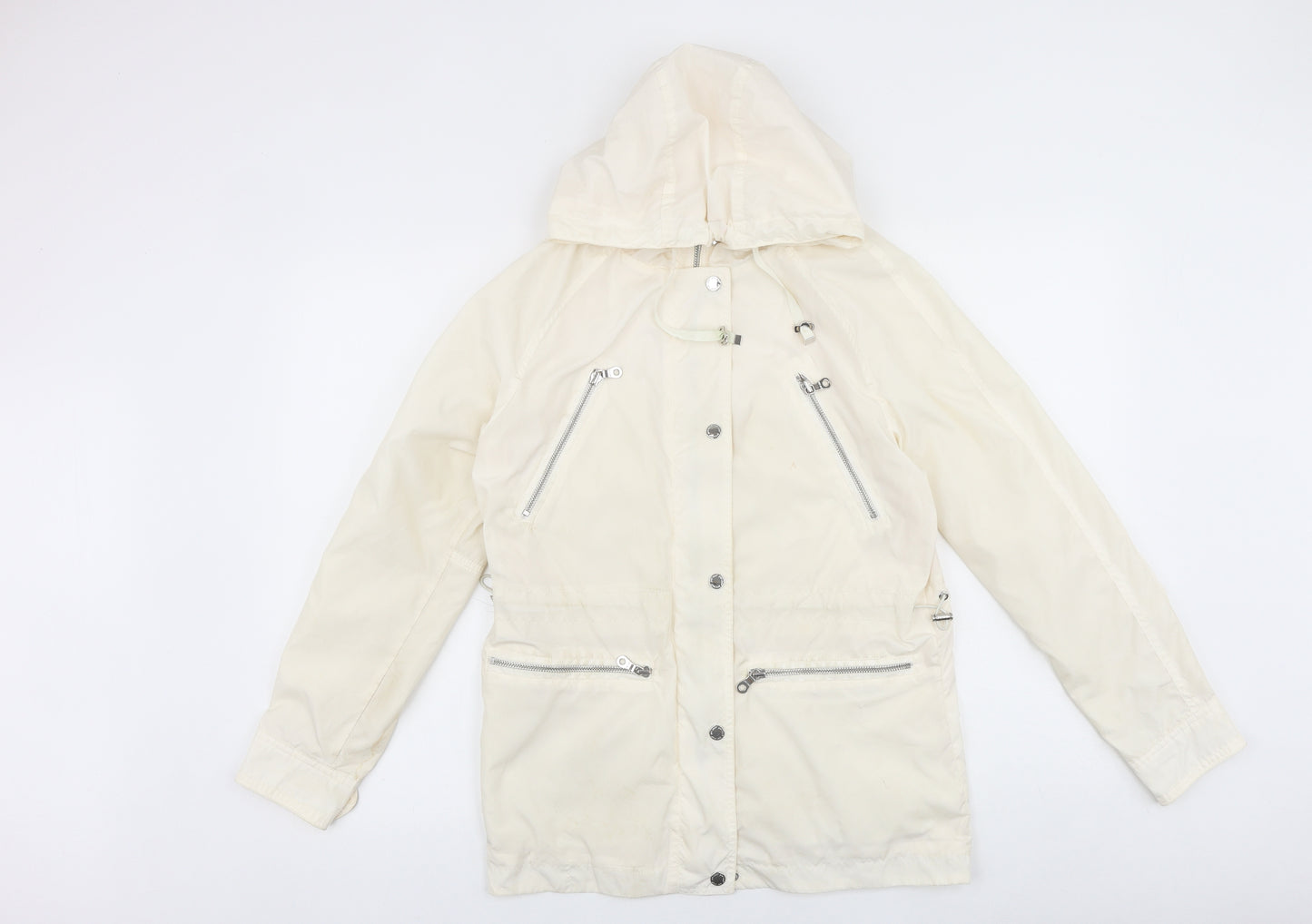 Marks and Spencer Womens Ivory Jacket Size 6 Zip