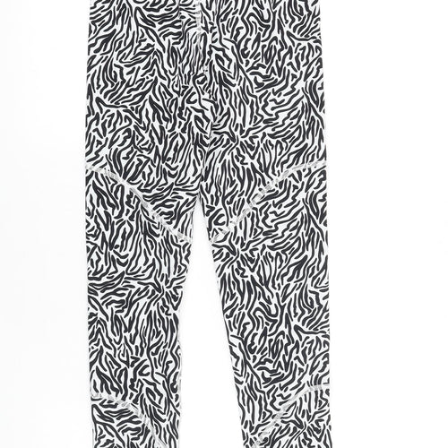 Zara Womens Black Animal Print Polyester Jogger Leggings Size S L27 in
