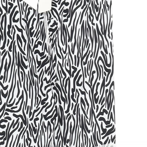 Zara Womens Black Animal Print Polyester Jogger Leggings Size S L27 in