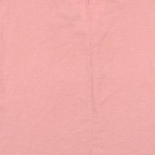 Peacocks Womens Pink Polyester Basic Blouse Size 14 V-Neck