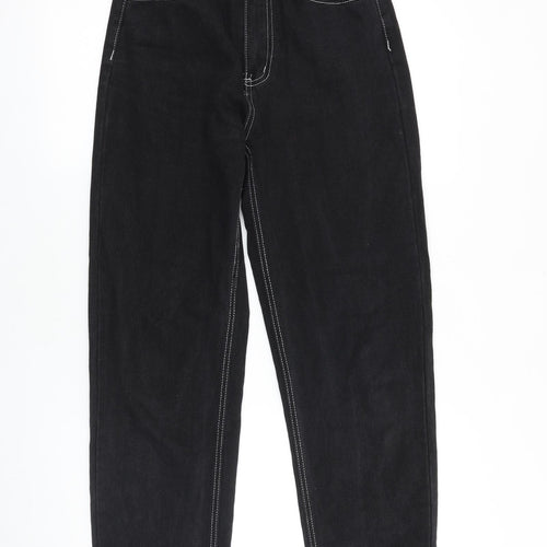 Preworn Womens Black Cotton Skinny Jeans Size 26 in L30 in Regular Zip - Contrast Stitching