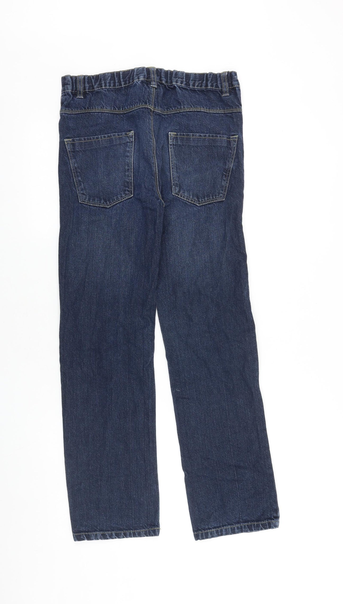 TU Girls Blue 100% Cotton Straight Jeans Size 12 Years Regular Zip