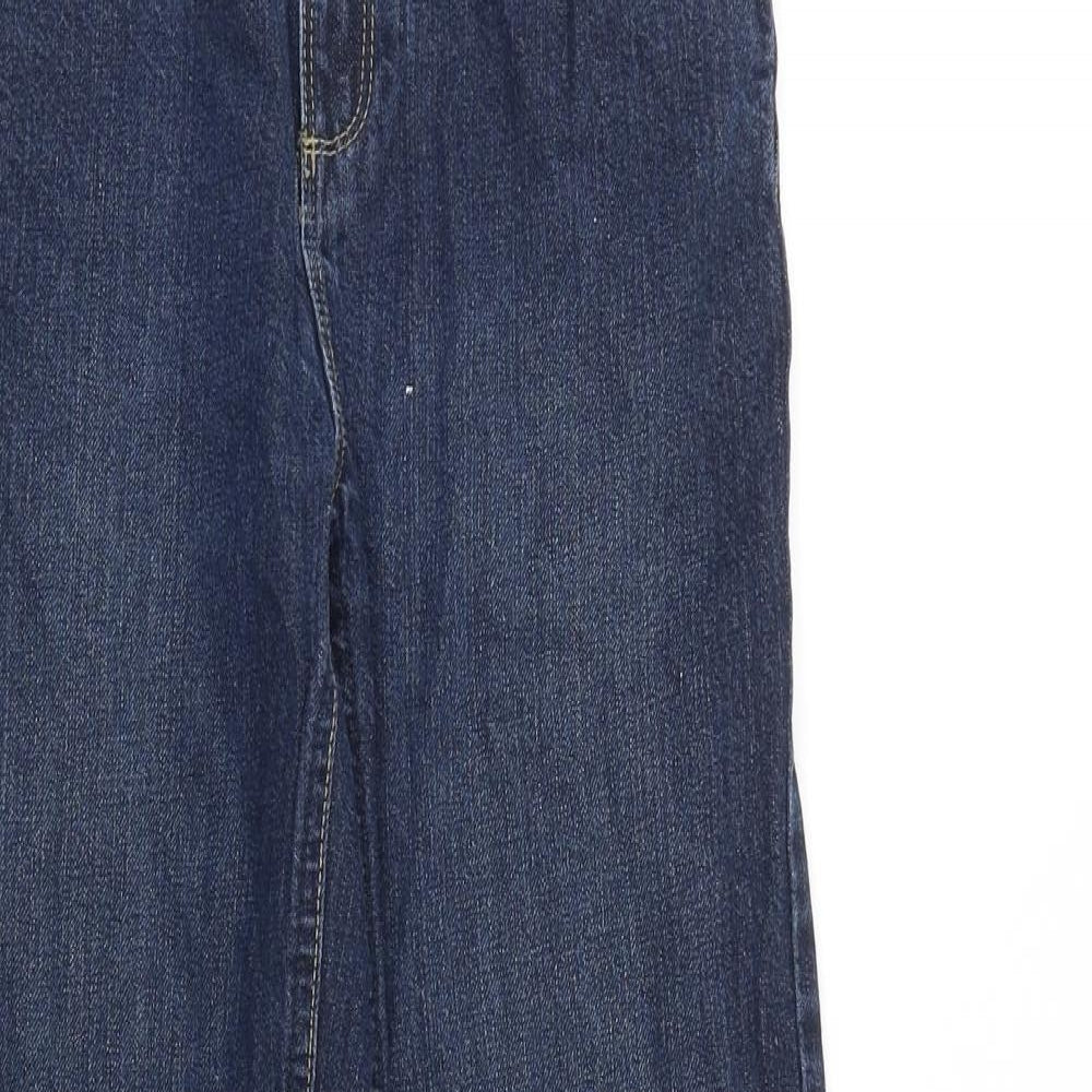 TU Girls Blue 100% Cotton Straight Jeans Size 12 Years Regular Zip