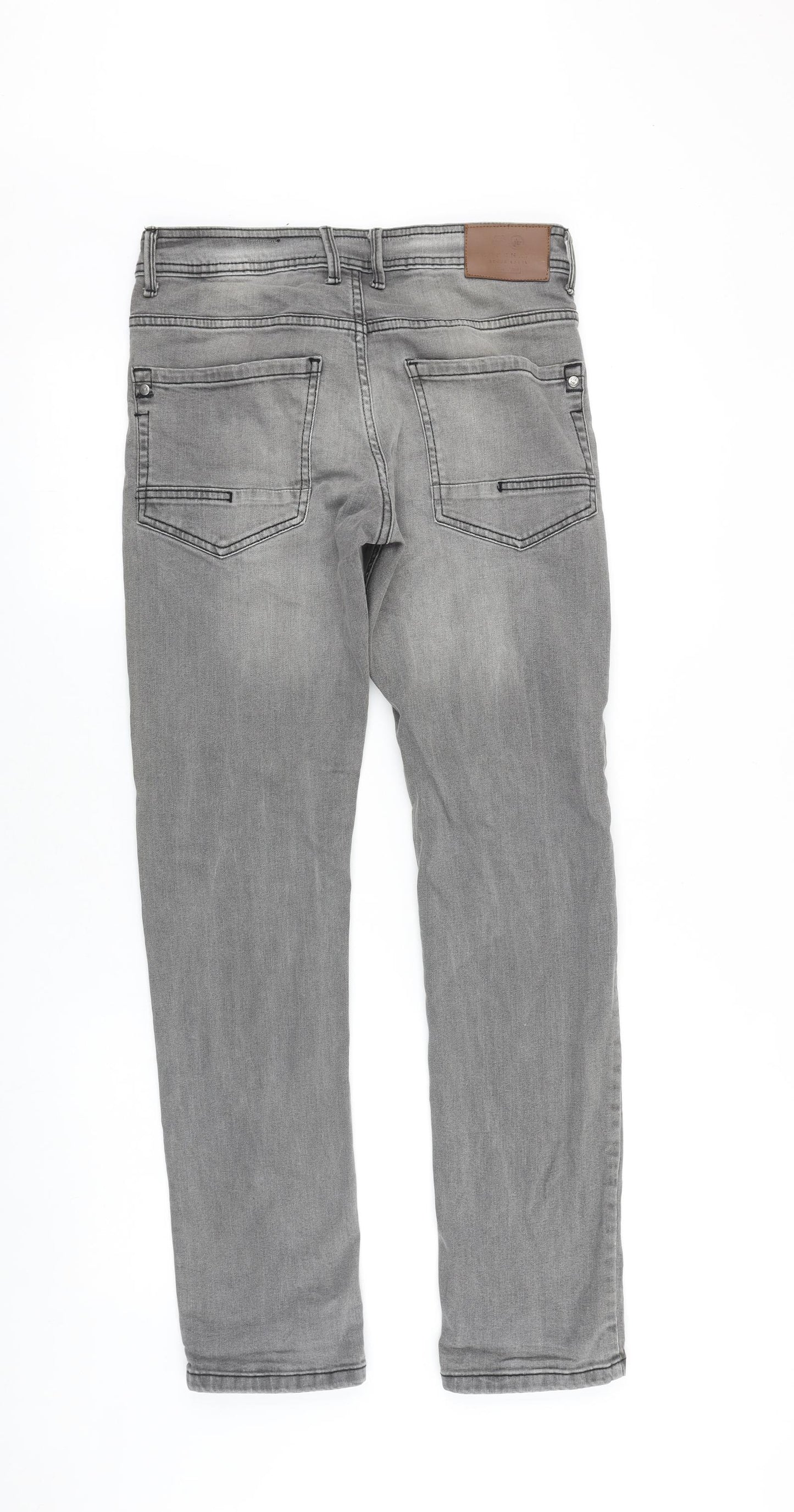 Crosshatch Mens Green Cotton Skinny Jeans Size 30 in L31 in Regular Zip