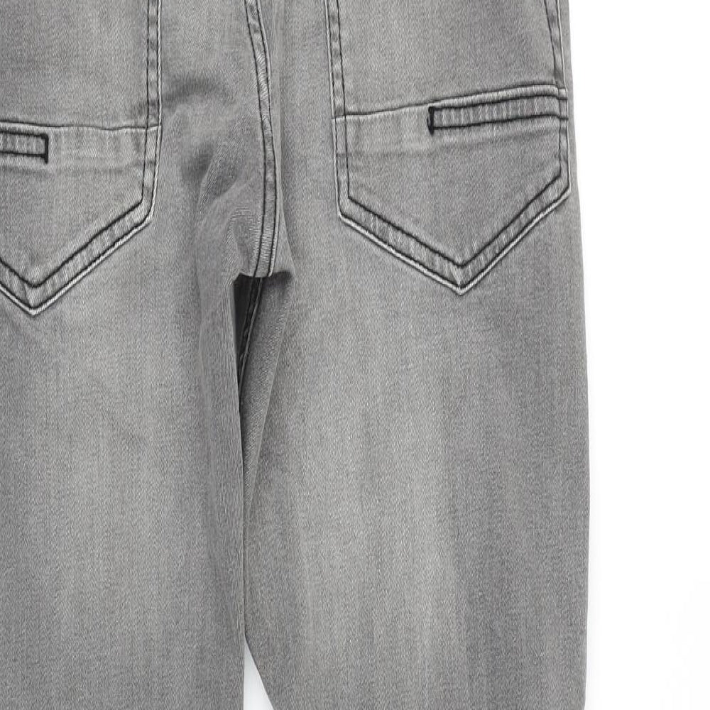 Crosshatch Mens Green Cotton Skinny Jeans Size 30 in L31 in Regular Zip