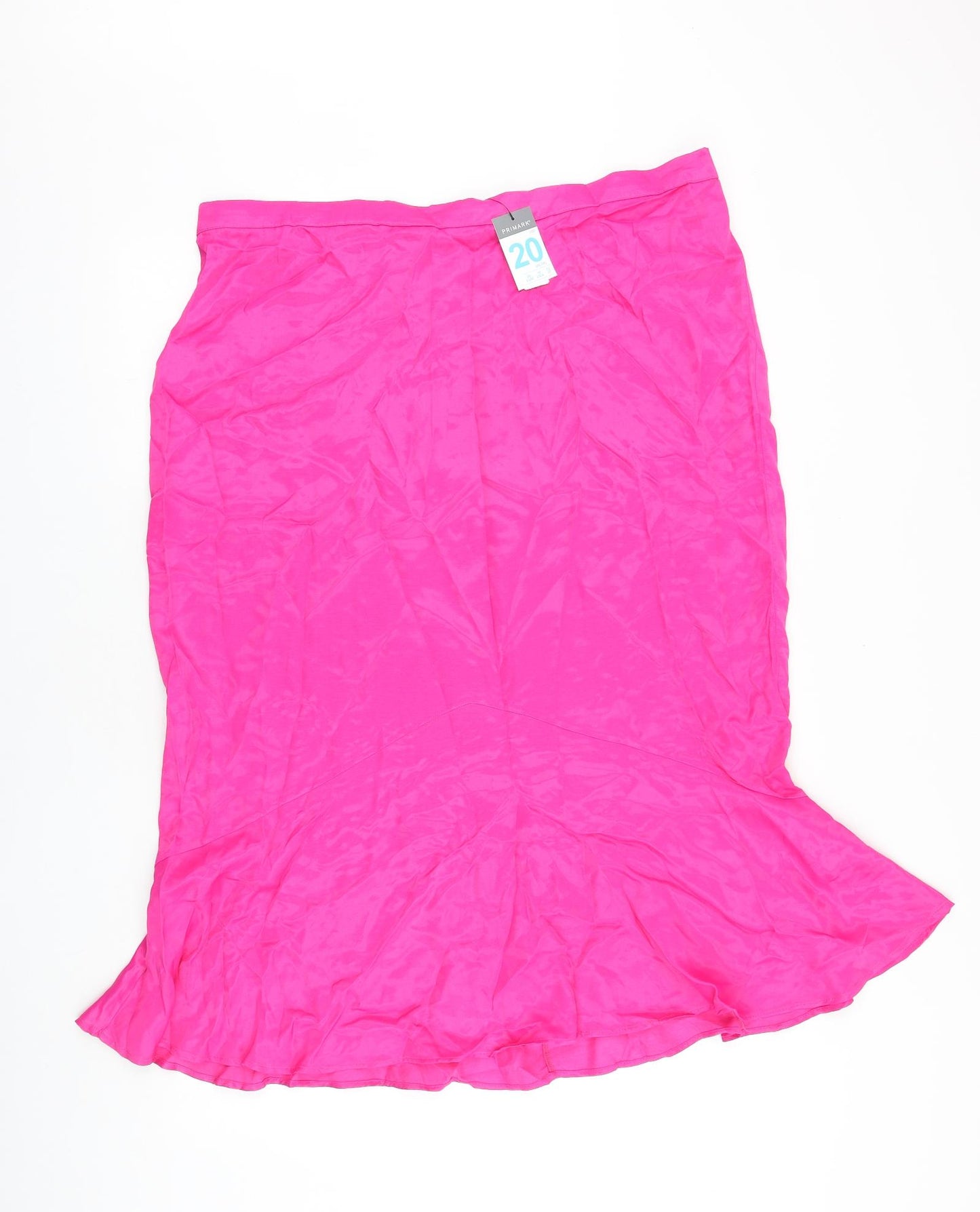 Primark Womens Pink Polyester Trumpet Skirt Size 20
