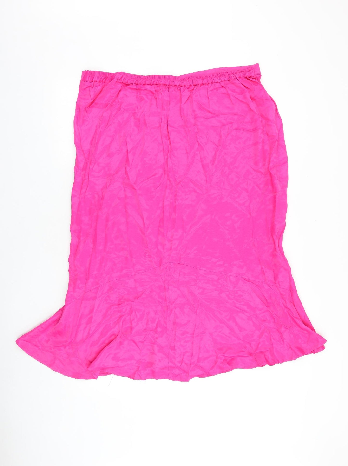 Primark Womens Pink Polyester Trumpet Skirt Size 20