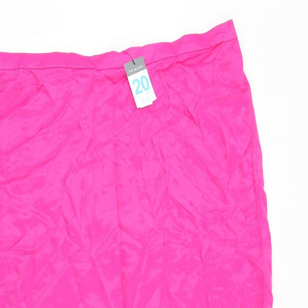Primark Womens Pink Polyester Trumpet Skirt Size 20