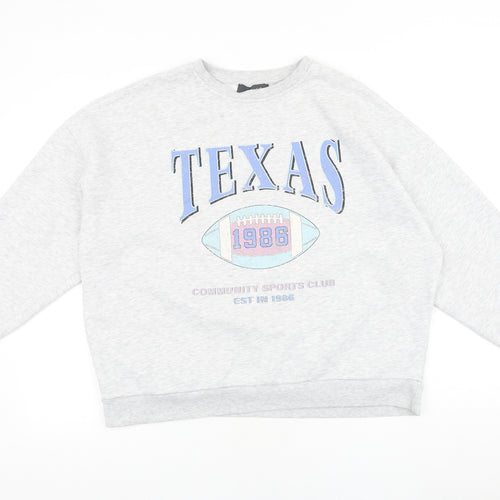 Primark Womens Grey Cotton Pullover Sweatshirt Size XS Pullover - Texas