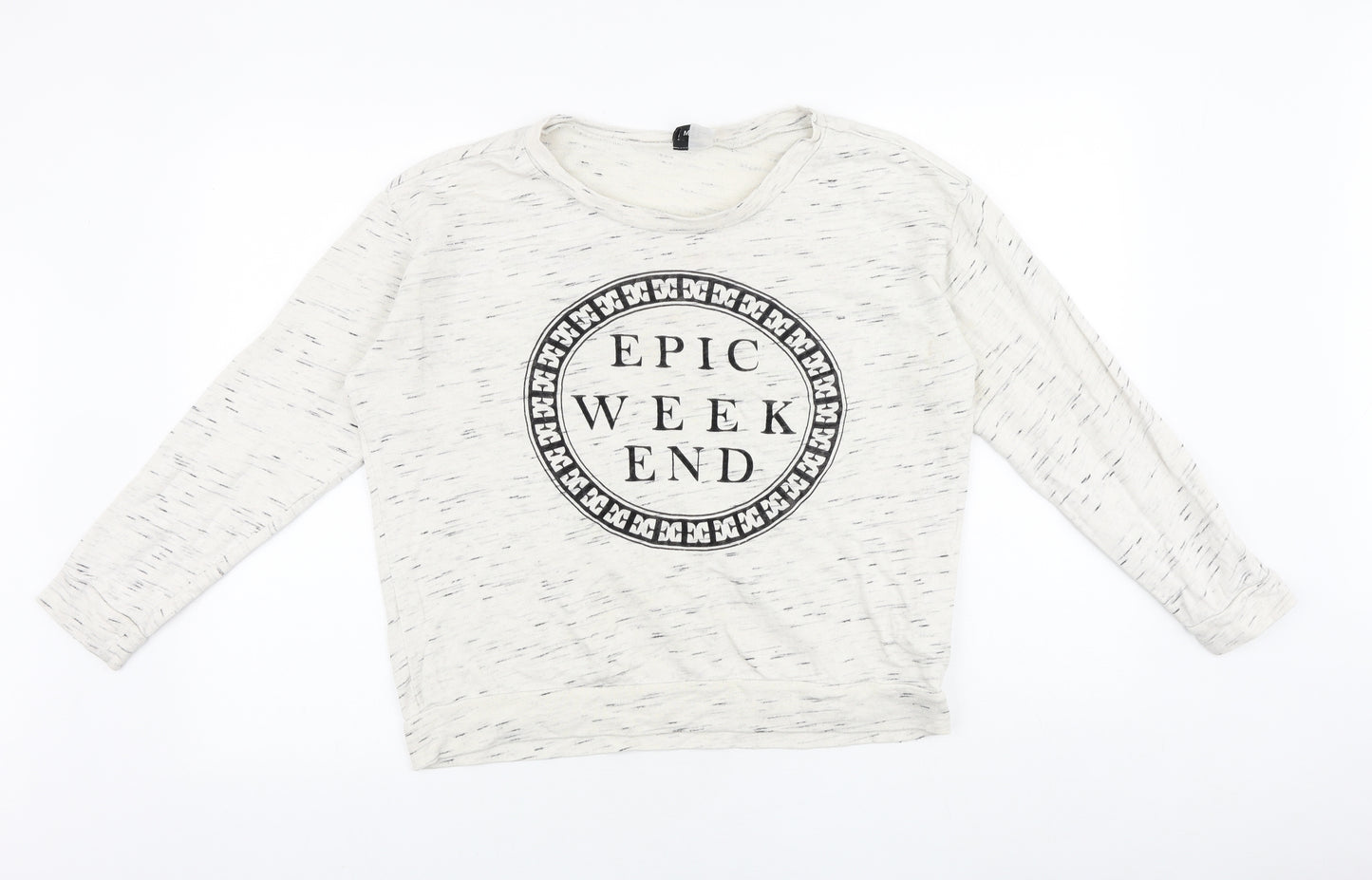 H&M Mens Beige Cotton Pullover Sweatshirt Size M - Epic Weekend