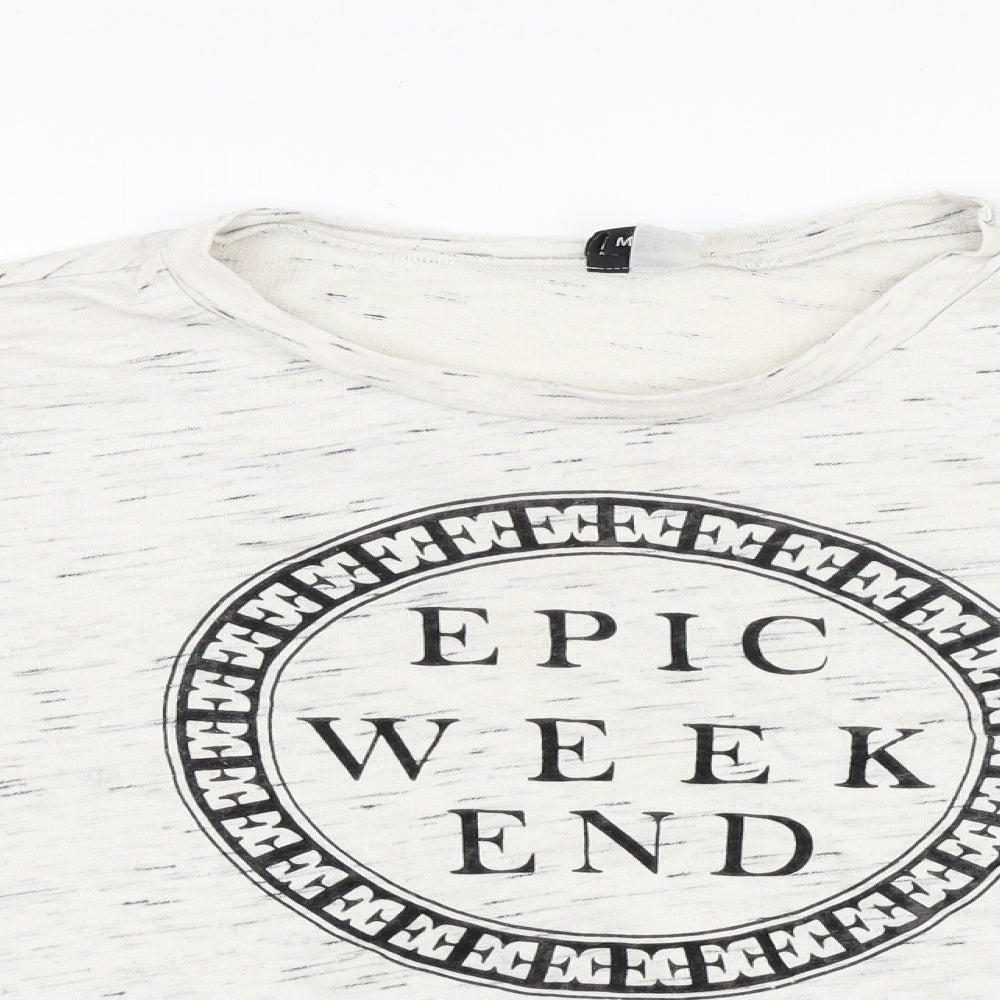 H&M Mens Beige Cotton Pullover Sweatshirt Size M - Epic Weekend