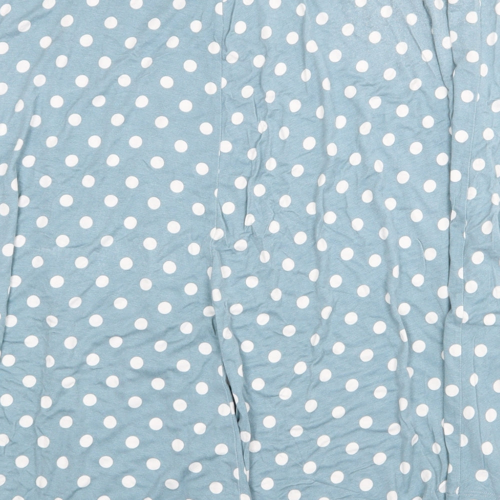 Bonmarché Womens Blue Polka Dot Viscose Swing Skirt Size 22