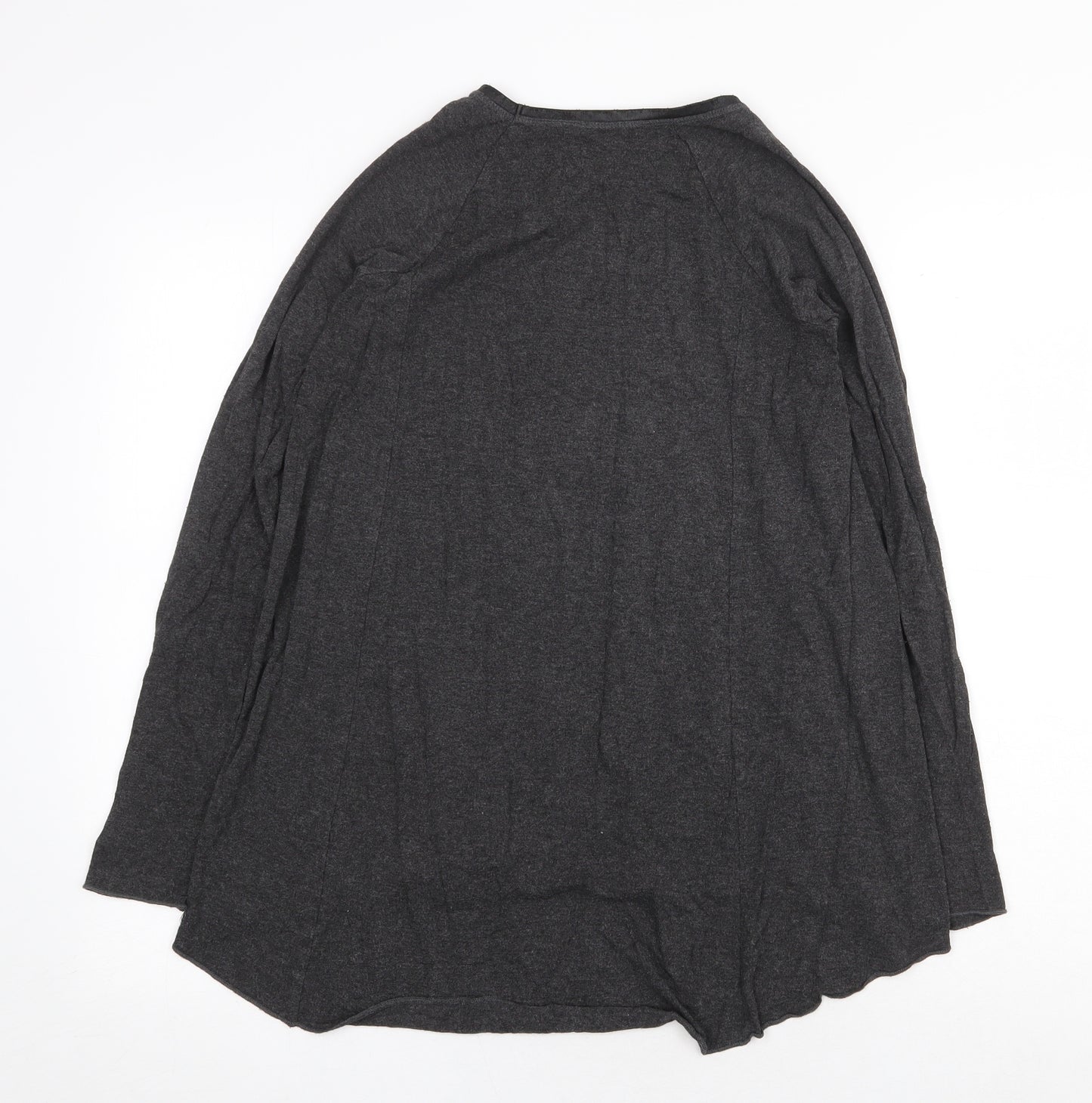 Zara Womens Grey Cotton Trapeze & Swing Size S Round Neck Pullover