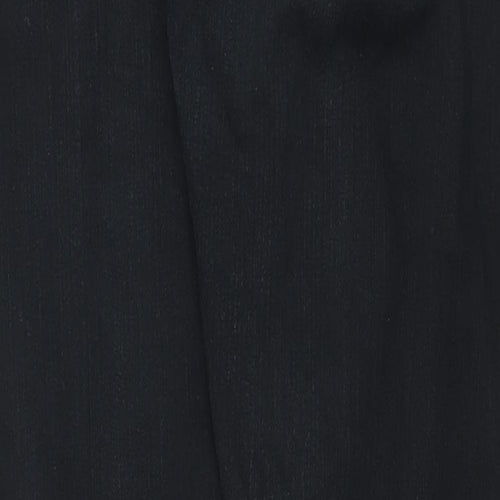 Marks and Spencer Mens Black Cotton Straight Jeans Size 30 in Regular Zip