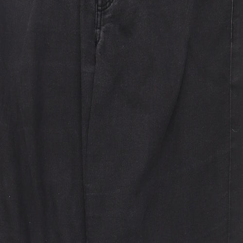 H&M Womens Grey Cotton Skinny Jeans Size 12 Regular Zip