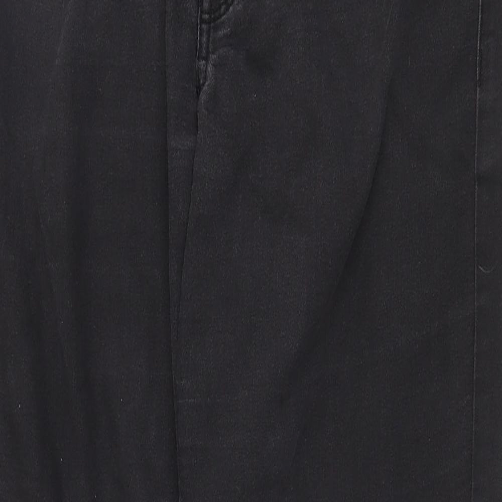 H&M Womens Grey Cotton Skinny Jeans Size 12 Regular Zip
