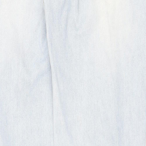 Denim Womens Blue Cotton Straight Jeans Size 34 in Regular Zip