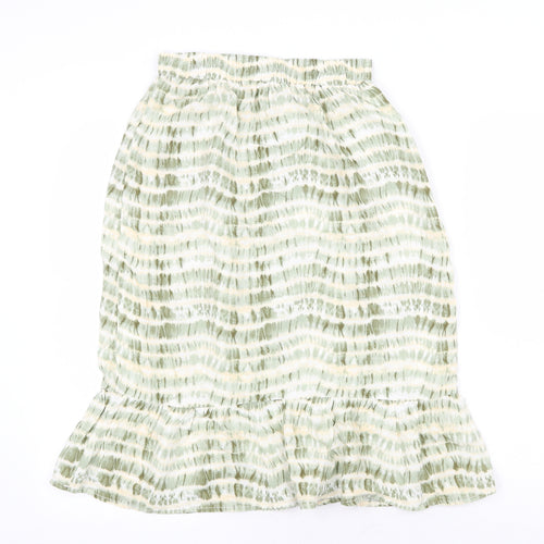 Soyaconcept Womens Green Geometric Polyester Trumpet Skirt Size XS