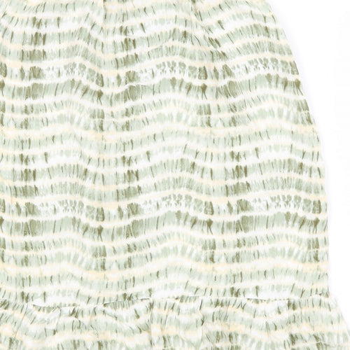 Soyaconcept Womens Green Geometric Polyester Trumpet Skirt Size XS