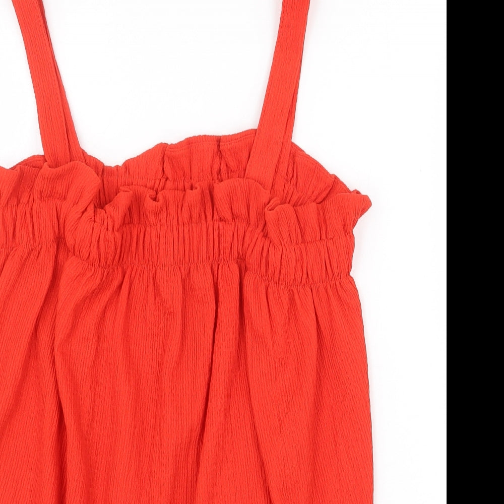 George Womens Orange Polyester Camisole Tank Size 14 Square Neck