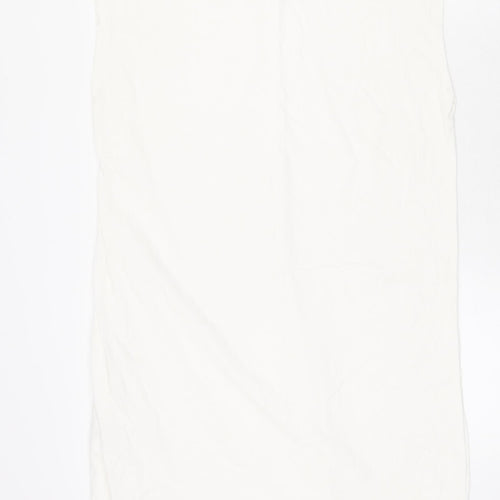 H&M Womens White 100% Cotton Tank Dress Size S Round Neck Pullover