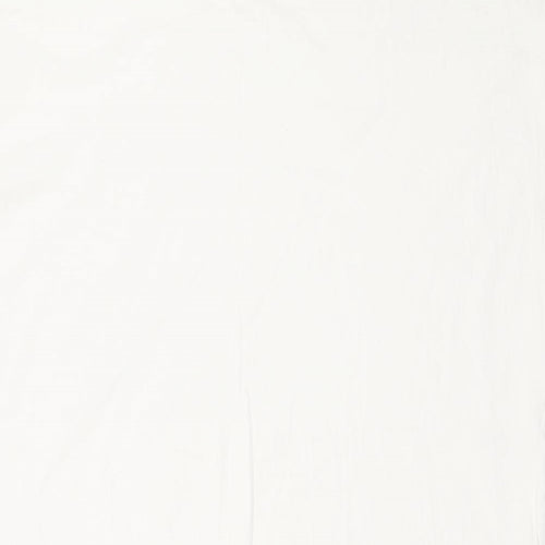 H&M Womens White 100% Cotton Tank Dress Size S Round Neck Pullover