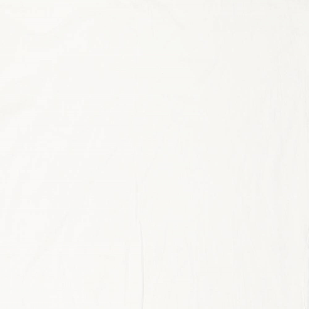 H&M Womens White 100% Cotton Tank Dress Size S Round Neck Pullover