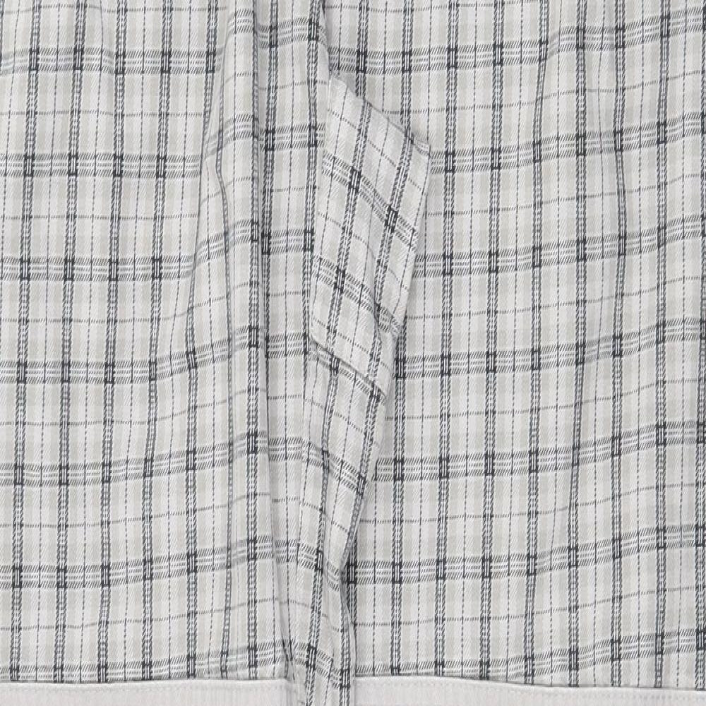 Think Pink Womens Grey Plaid Cotton Trousers Size S Regular