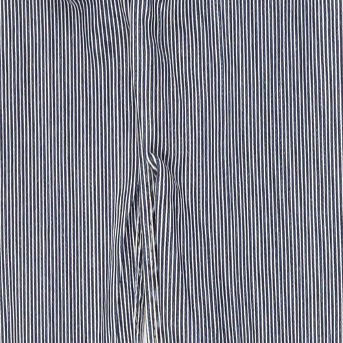 American Apparel Womens Blue Striped Cotton Straight Jeans Size 26 in Regular Zip