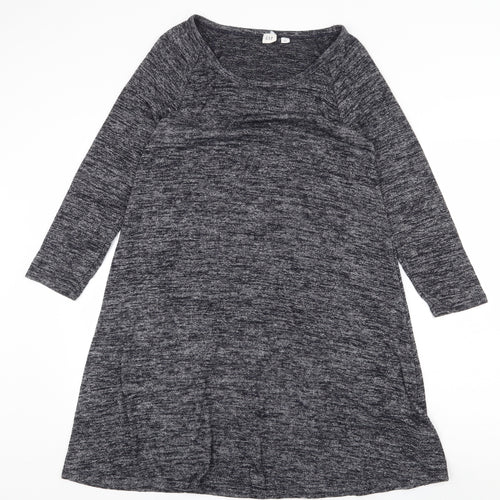 Gap Womens Grey Polyester Trapeze & Swing Size S Scoop Neck Pullover